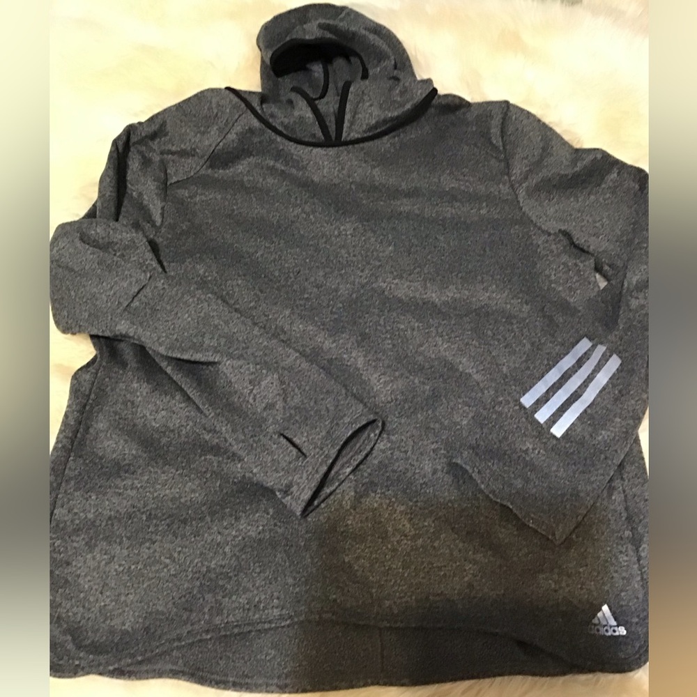 Adidas Women's Gray Hoodie Top